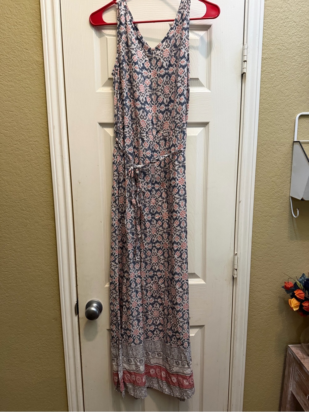 beachlunchlounge Blue & Orange Printed Boho Dress